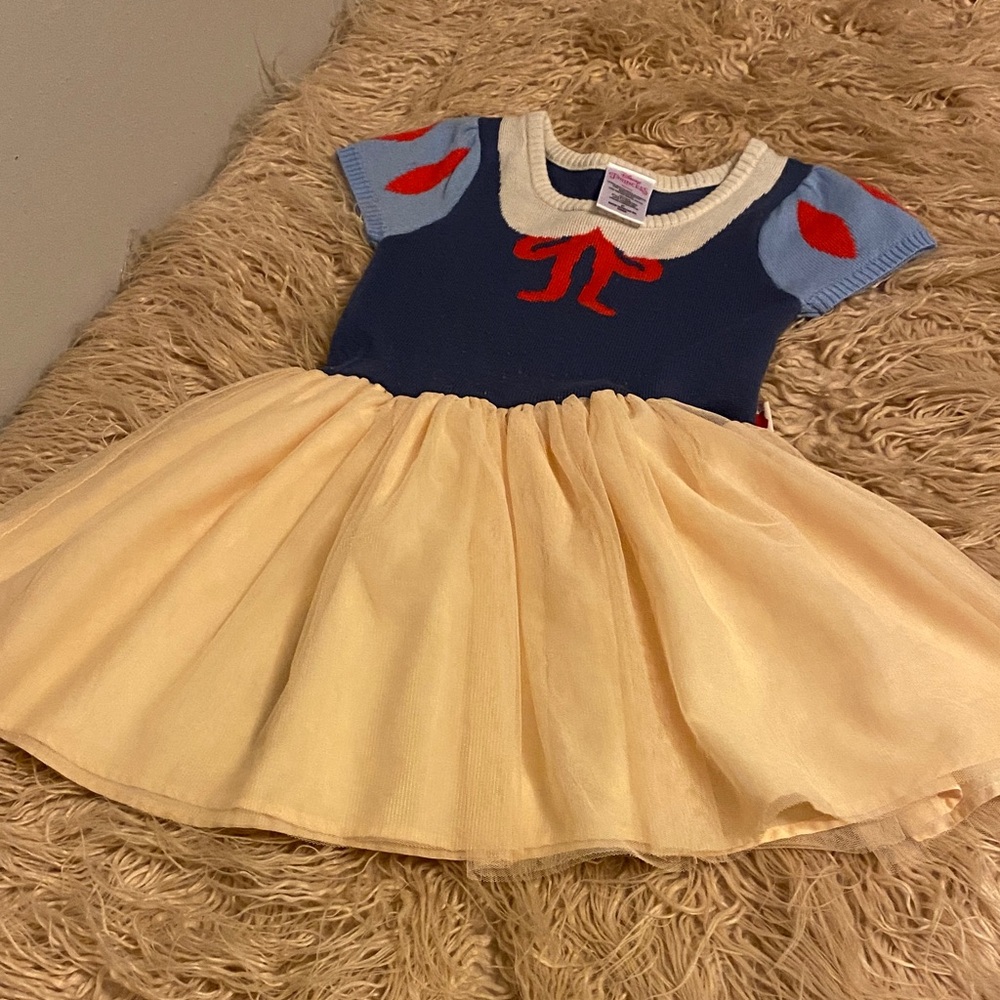 #13 Snow white size 4 Blue and Yellow Dress with Red Accents